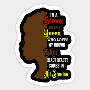 Strong Black Woman, Black History, Black lives matter Sticker